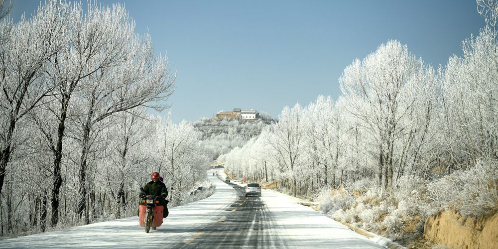 Снег в провинции Ганьсу