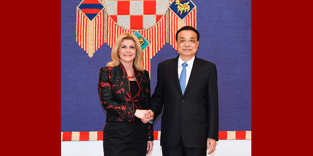 Ли Кэцян встретился с президентом Хорватии Колиндой Грабар-Китарович