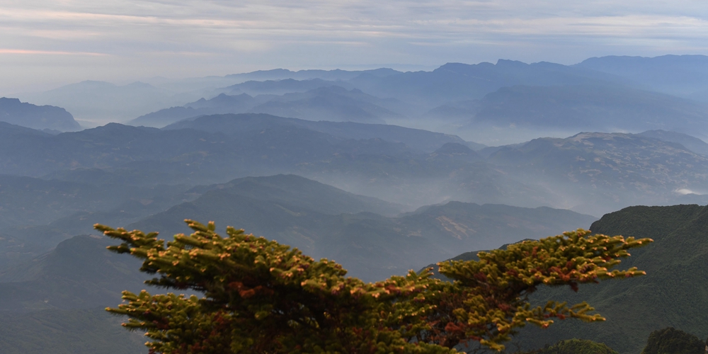 Пейзаж в горах Эмэйшань