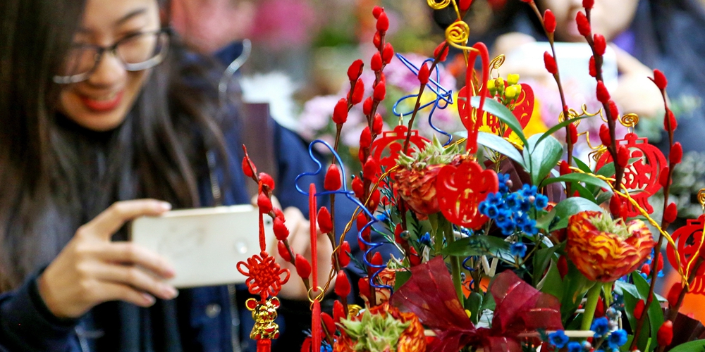 В Пекине открылась предновогодняя цветочная выставка