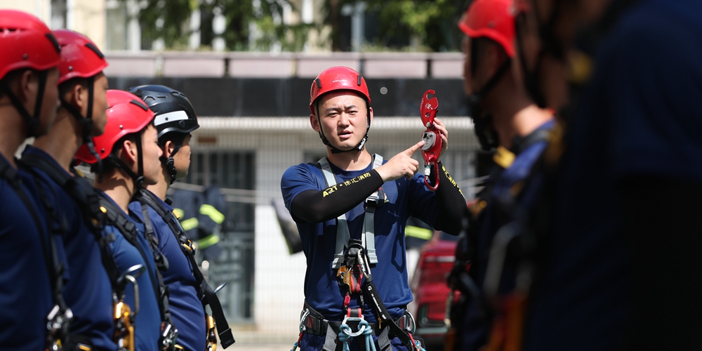 Противопожарные учения в Шанхае