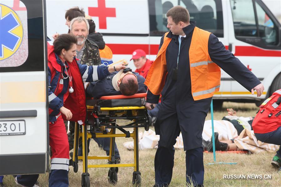 Учения аварийно-спасательных служб в международном аэропорту "Борисполь"