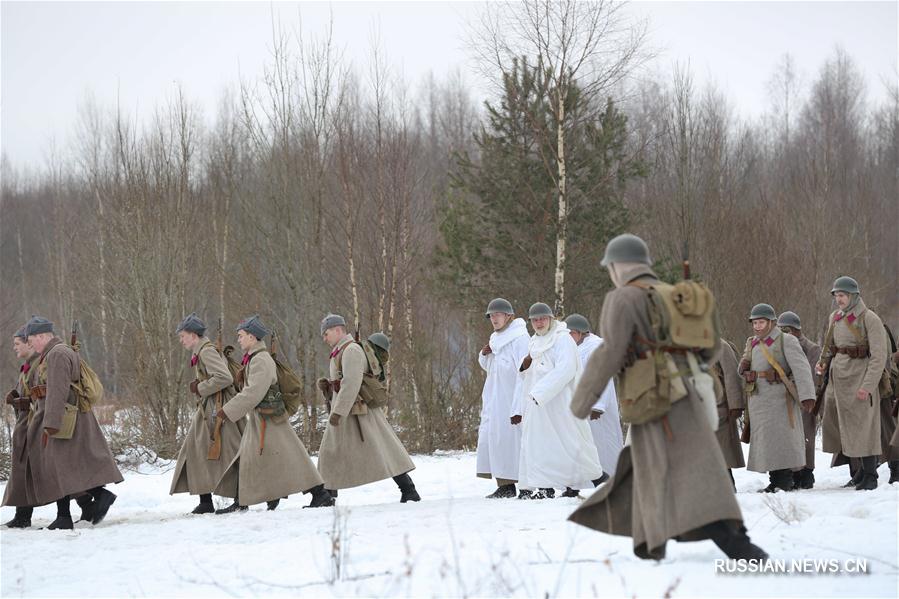 Военно-исторический фестиваль "Зимняя Война. Как это было" прошел под Санкт-Петербургом