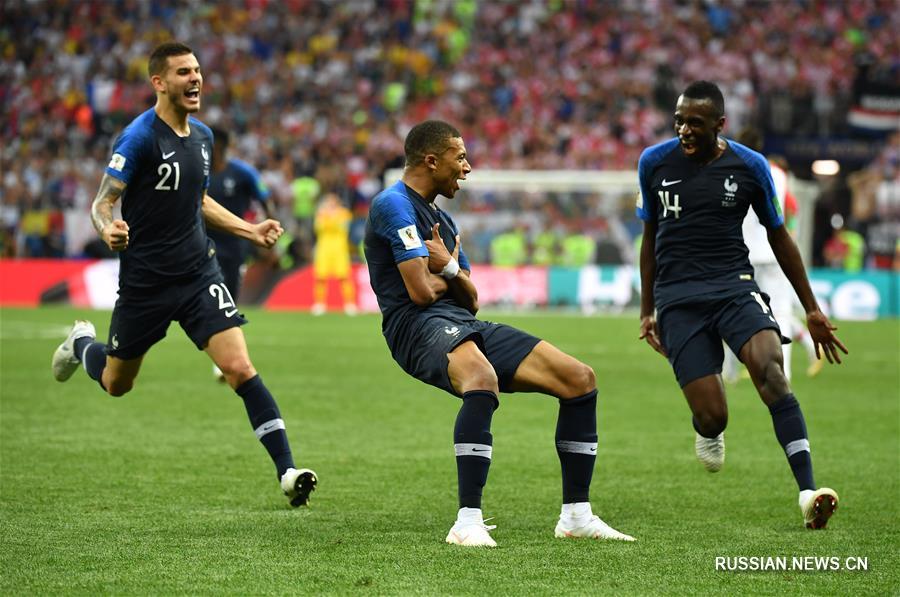 Футбол -- ЧМ-2018, финал: К.Мбаппе довел преимущество французов до крупного
