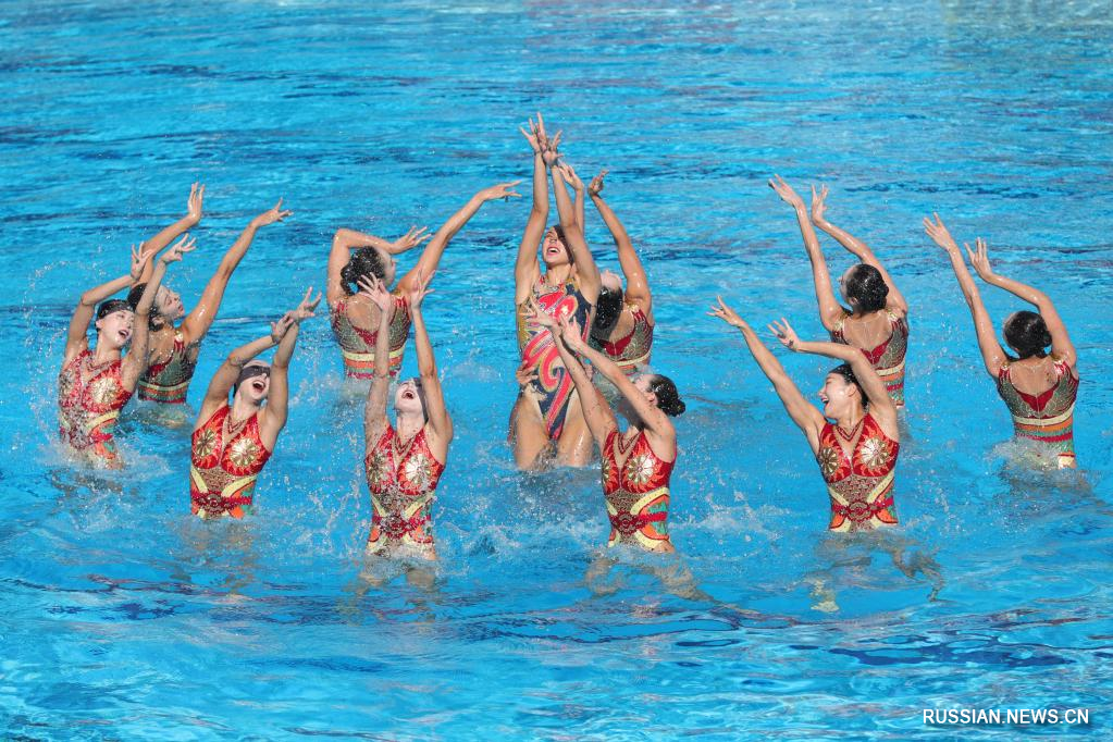 Synchronised swimming Barcelona 14 July 2003