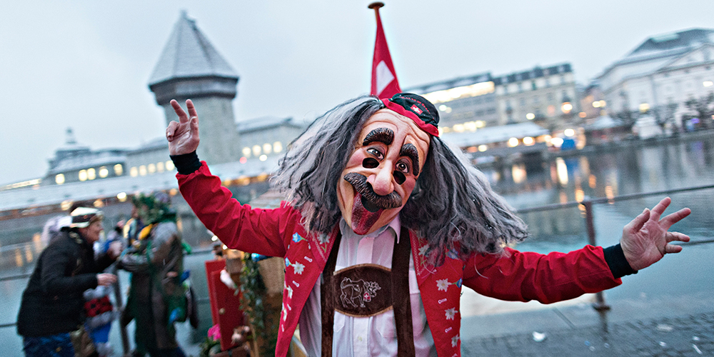 Карнавал в Люцерне Швейцарии